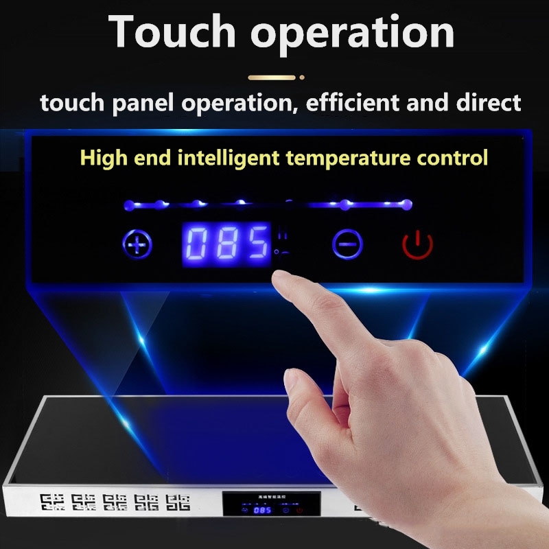 Buffet Food Warmer Set Cafeteria Heating Board Desktop Food Insulation Board Food Insulation Lamp Glass Ceramic