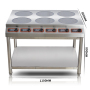6*3.5kw Crystal Glass Stainless Power Cable Timer Induction  Cooker Commercial Restaurant Cooking top Burner Cookstove