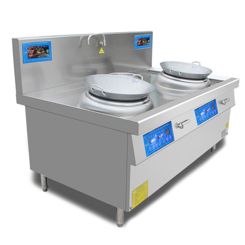 8kw 12kw 15kw High-power Induction Cooker Double Stainless Steel Hotel Dining Kitchen Equipment Induction Cookers Electric