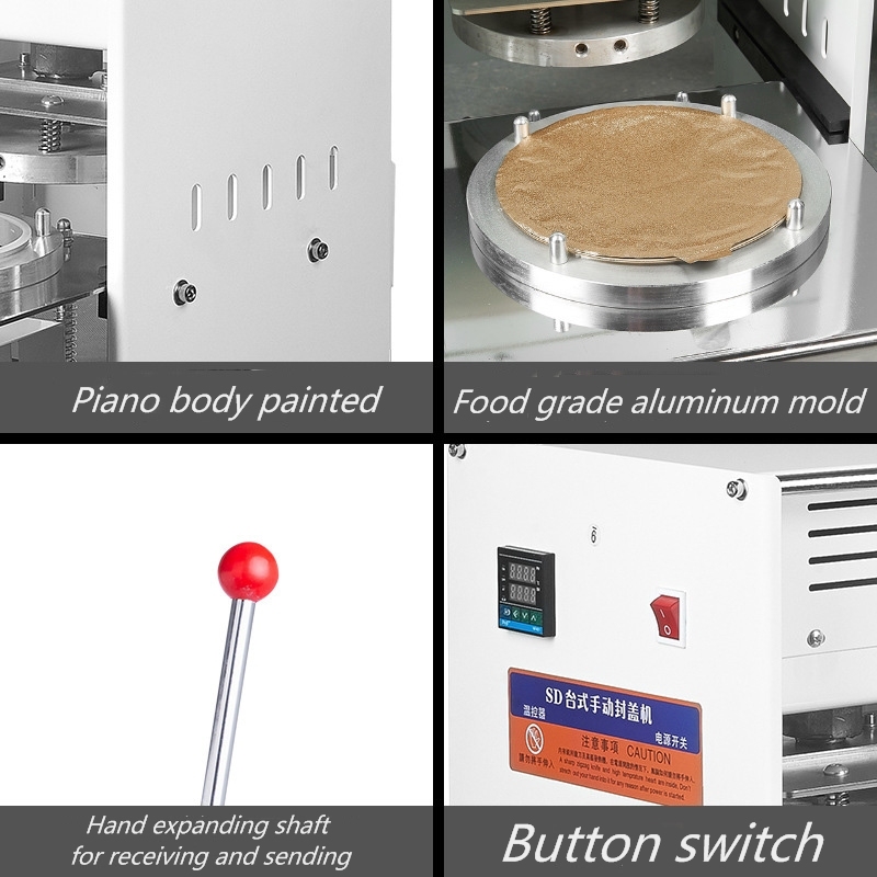 Aluminum Foil Box Sealing Machine Fast Food Takeaway Instant Noodles Carton Yogurt Cup Manual Sealing Machine