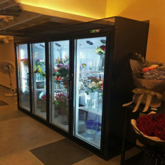 Supermarket  LED Commercial Glass Door Bouquet Floristry Floral Display Chiller Business Shop Coolers Cooler For Flower