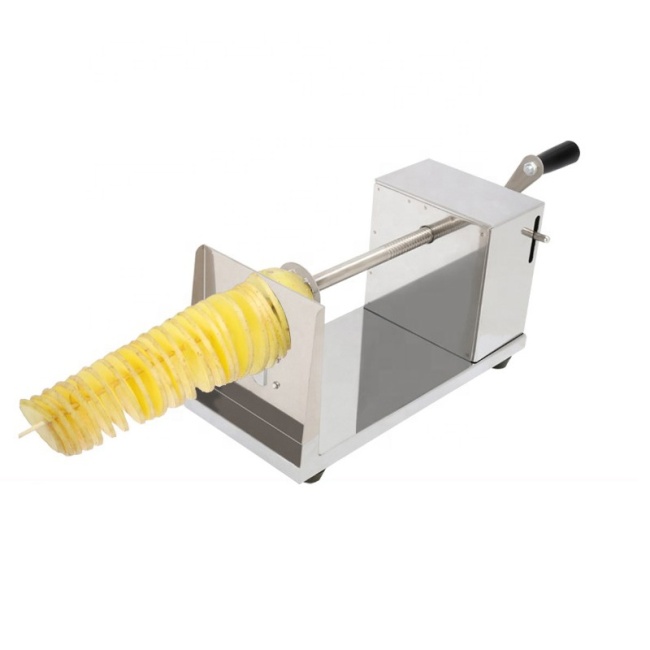 2020 Durable Manual Slicer Cucumber Spiral Potato Plantain Chips Slicer Tower Machine Cutter for Sales