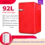 92L Single Door Retro Refrigerator Small Size Fridge Household Student Dormitory Color Circular Door Refrigerator Wine Cabinet
