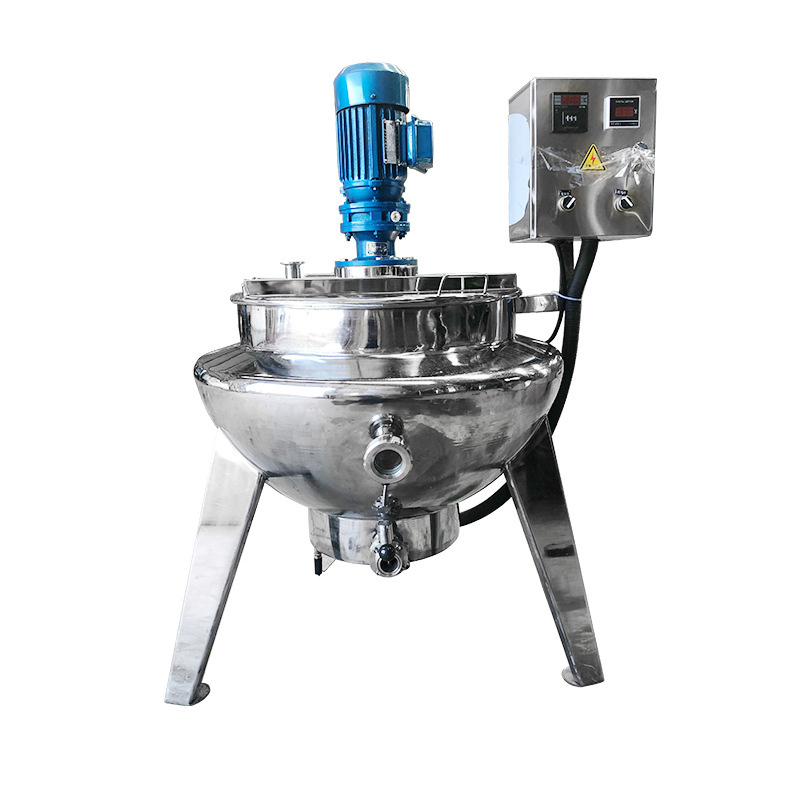 300L Steam Jacketed Kettle Electric Heating Tilting Cooking Pot With Mixer Stirring Pot Pharmaceutical Beverage Food Processing