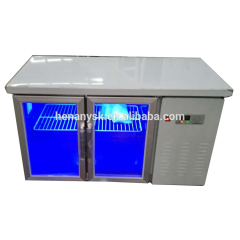 Холодильник Worktable голубого света нержавеющей стали 1.5m, охладитель холодильника Worktop салата с голубым светом