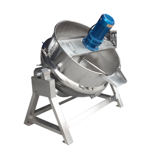 300L Steam Jacketed Kettle Electric Heating Tilting Cooking Pot With Mixer Stirring Pot Pharmaceutical Beverage Food Processing