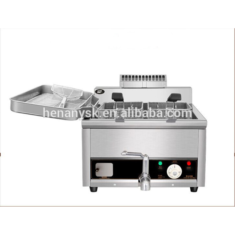 IS-ACH-17LE CE 17L Stainless Steel Electric Fryer Potato Fried Chicken Deep Fryer French Fries Machine