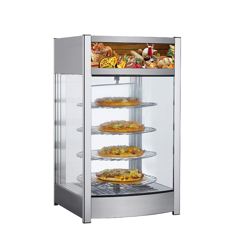 40cm diameter  Hot Sale Food Warmer Machines Heat Pizza Display Warming Glass Showcase Water in