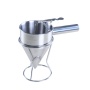 Hot Sale Products Waffle Butter Dispenser Small Metal Stainless Steel Conical Funnel With Rack