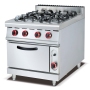 GH-987A Factory Stainless Steel 4-burner Commercial Kitchen Equipment Gas Cooking Range With Gas Oven