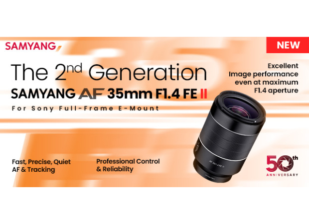 Samyang announced  the AF 35mm f/1.4 FE II lens for Sony E-mount 