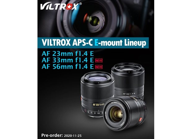 Viltrox 33mm f/1.4 E and 56mm f/1.4 coming soon