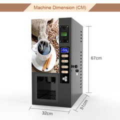 Desktop Commercial Automatic Instant Coffee Vending Machine with Coin Slot