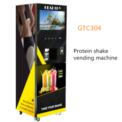 Gym Standing Cold Protein Shake Vending Machine with Coin Slot and 22 Inch LCD Screen