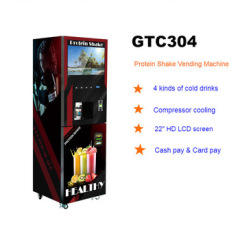 Gym Standing Cold Protein Shake Vending Machine with Coin Slot and 22 Inch LCD Screen