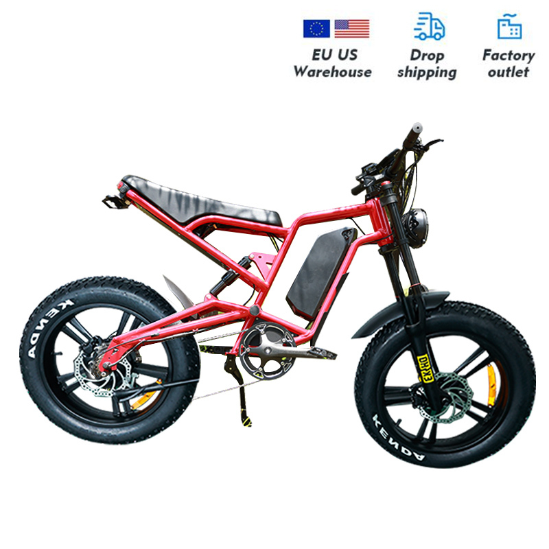 Dogebos Dropshipping  NEW Model 1000w Electric Mountain Bike 20/ 26 INCH Fat Bike Electric with adult