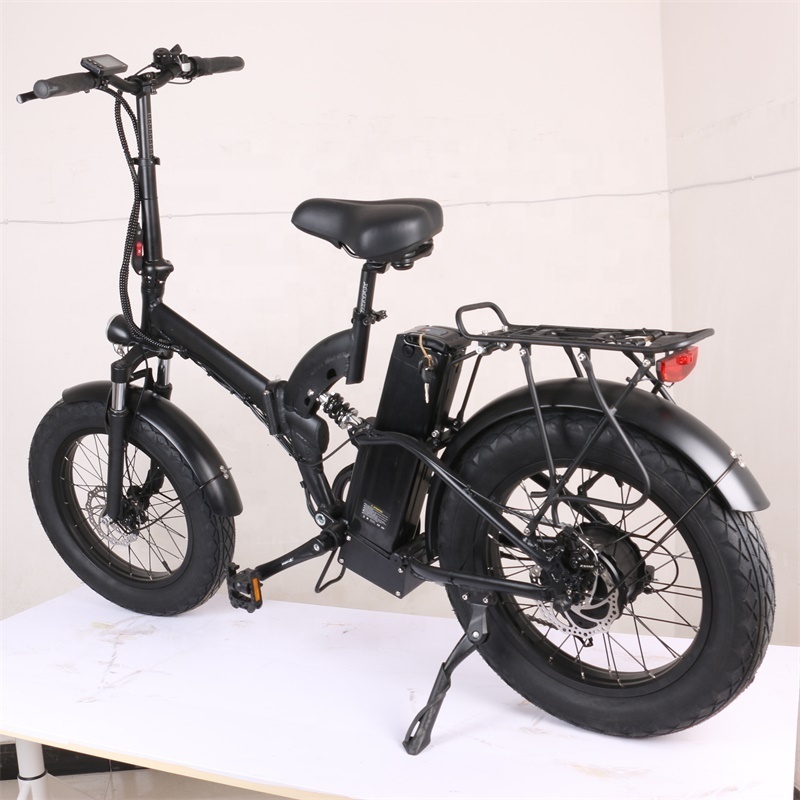 Eu warehouse 250W/500W/750W electric bicycles for adult Foldable mountain ebike with 20 inch fat tire Removable battery 48v