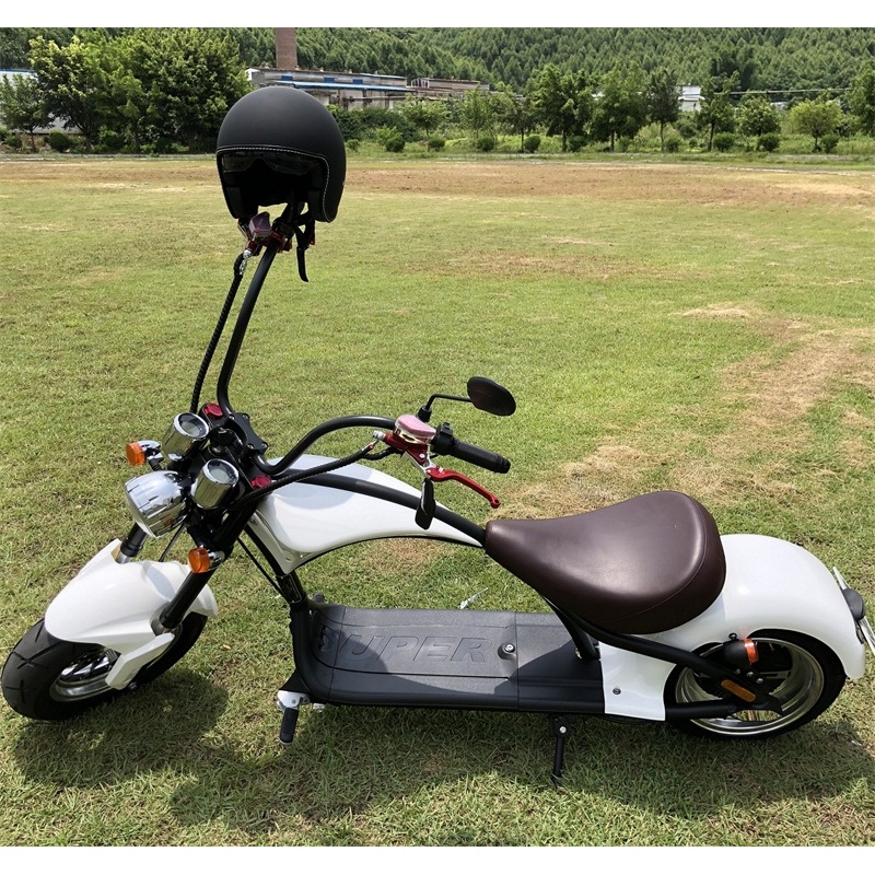 Scooter eléctrico para adultos de motocicleta eléctrica de ciudad de 2000 W con neumático delantero de 14 pulgadas y neumático trasero de 12 pulgadas citycoco 60V-20AH