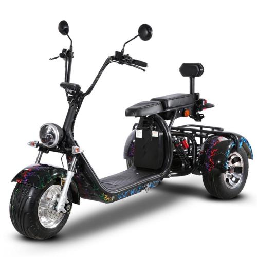1500W Electric motorcycle for adult electric motor tricycle with 10 inch tires motor car battery power 60v-20ah