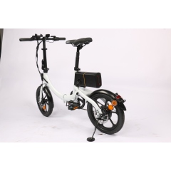 Mini bicicleta eléctrica plegable 250W con 36V 10.4AH Bicicleta portátil de cercanías con batería de litio y stock europeo de 16 pulgadas