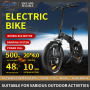 Vélo électrique pliable X1 500W avec batterie au lithium amovible 48V 10.4A et pneu de 20 pouces 40KM / H Snow Mountain Bike