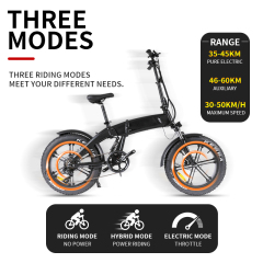 Bicicleta eléctrica plegable X1 de 500 W con batería de litio extraíble de 48 V y 10.4 A y neumático de 20 pulgadas Bicicleta de montaña para nieve de 40 KM/H