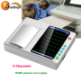 Newest cheap price of ECG machine 12 lead 3 channel ECG with color touch display LCD