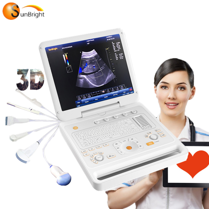 Portable 2D 3D ultrasound color doppler ultrasound machine medical echo machine