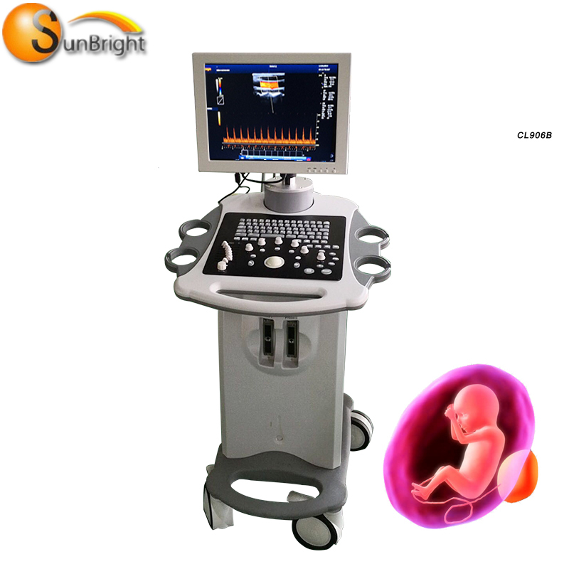 Factory price 4D pregnancy test trolley color Doppler ultrasound