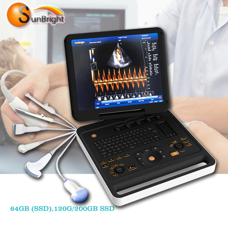 high end 4D laptop fetal monitor ultrasound transducer color Doppler scanner