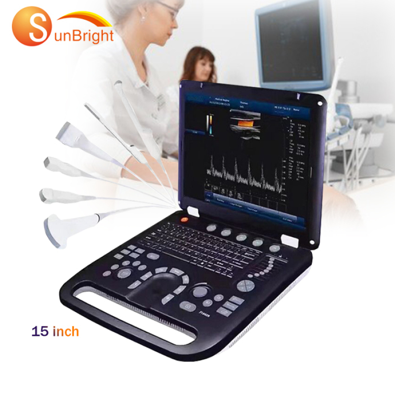 scanner color doppler ultrasound Two probe connectors 4D portable hospital ultrasound 3d color doppler