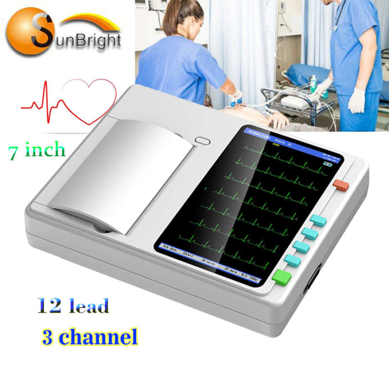 Portable Cheap Price of pc based ecg Machine 3/6 Channel 12 lead ECG/EKG Machine