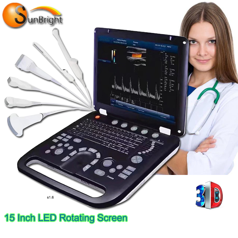 Einfach zu bedienendes tragbares Echo-Ultraschallgerät China Color Doppler zum Preis SUN-906A