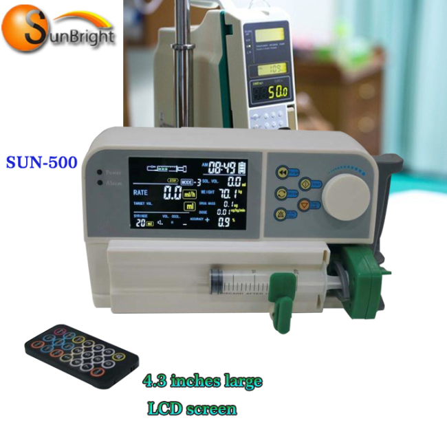 CE approved Medical Equipment Portable Syringe Infusion Pump for ICU