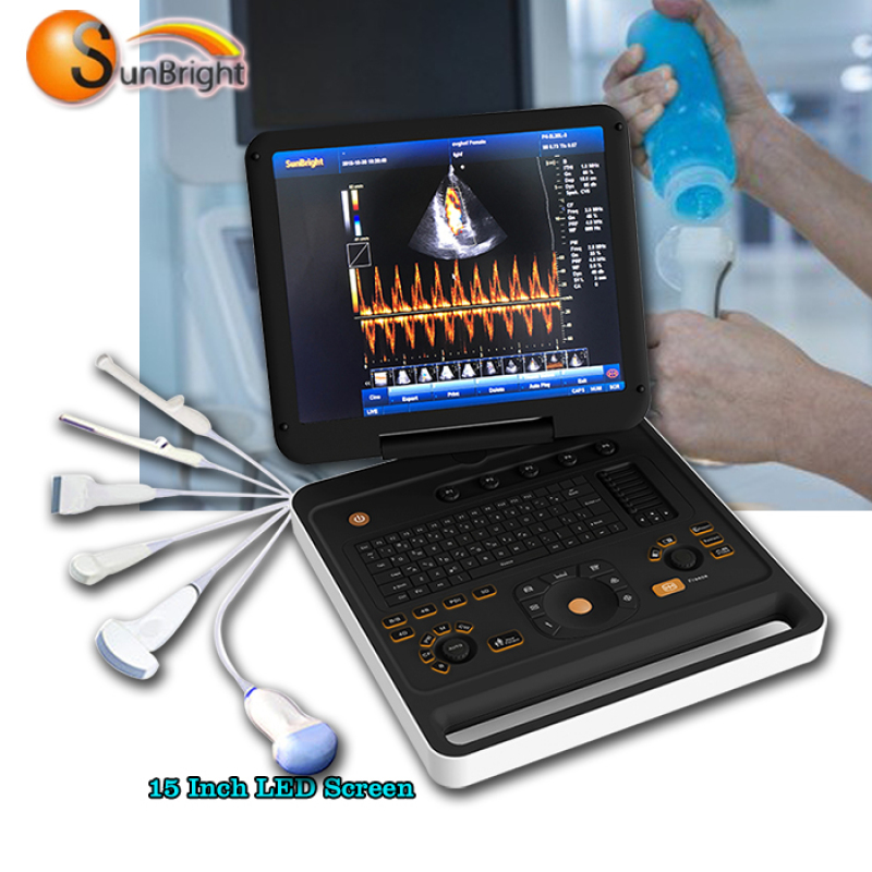 buy color Doppler ultrasound scanner phased array convex probe cardiac test