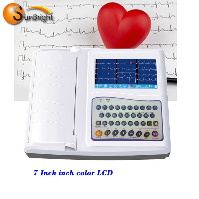 جهاز تخطيط القلب الكهربائي للقلب ذو 12 قناة متطور ومُحدَّث وعالي الكثافة
