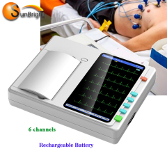 Touch-Screen Medical 6 Channel Electrocardiograph ECG Machine with Good Price