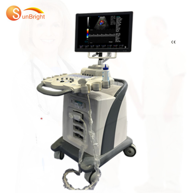 SUN-908C 4 probe connectors certificate 3d 4d trolley color doppler ultrasound scanner