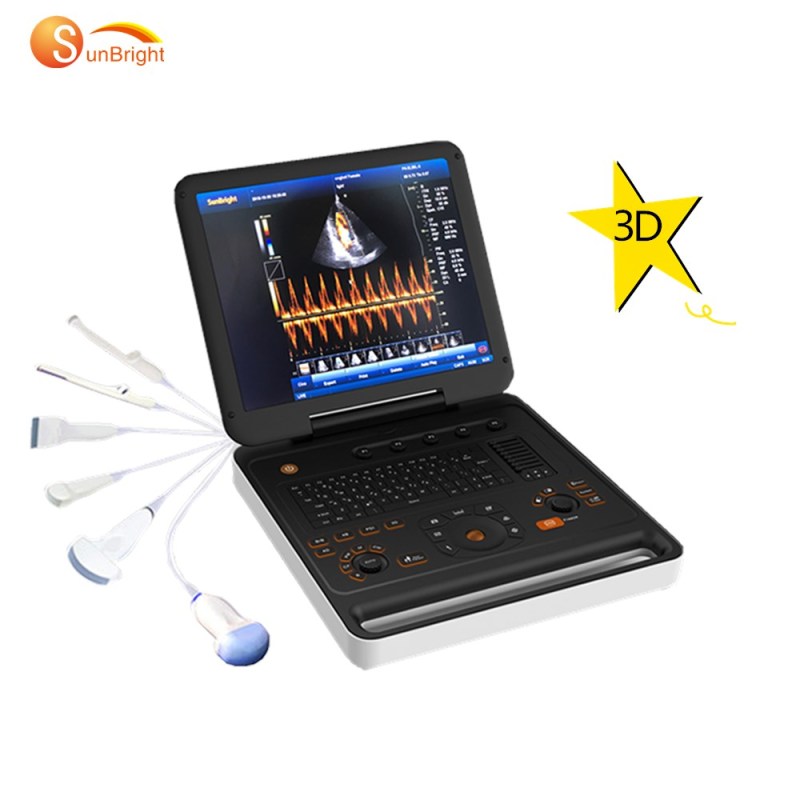 Medical High resolution laptop portable color 4D doppler ultrasound machine
