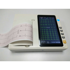 12 Channel Electrocardiograph color LCD touch screen ECG electrode disposable machine