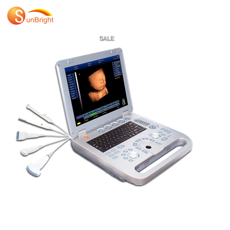 Portable 3D color ultrasound machine with several probes
