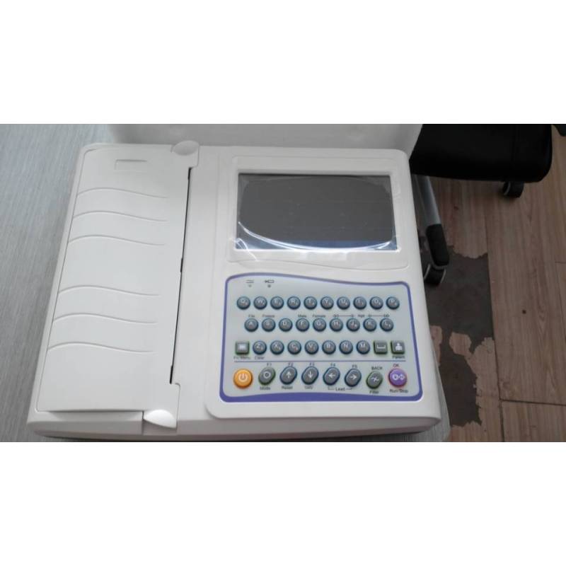 Portable 12 Channel ECG Machine LCD Display cheap ecg machine china