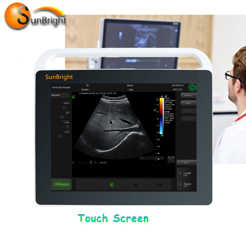 portable handheld touch screen doppler ultrasound equipment machine
