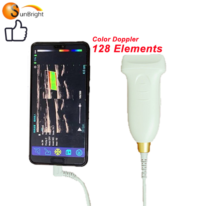 휴대용 USB 128 요소 고주파 선형 프로브 초음파