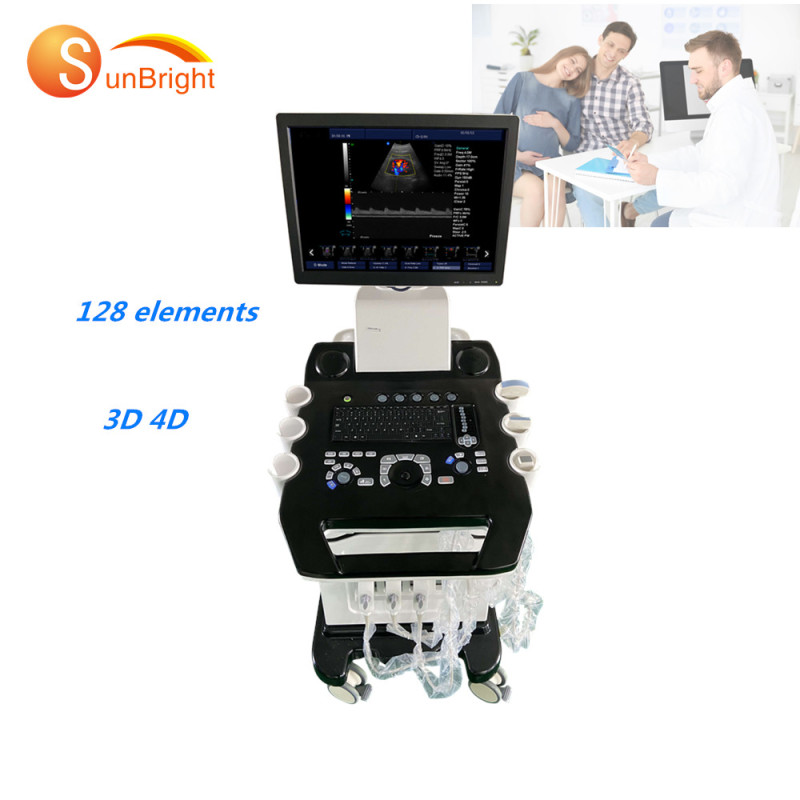 High imaging quality 3D 4D trolley diagnosis 4d system color doppler ultrasound machine