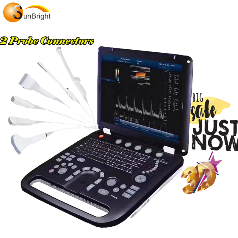 SUN-906A günstige zwei sonde anschlüsse tragbare 3d 4d farbe doppler ultraschall tragbare ultraschall dual sonde