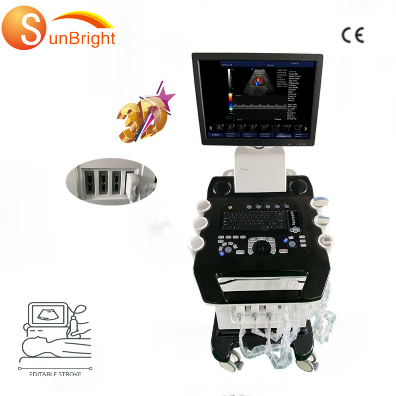 SUN-908A Професійний лікарняний кольоровий доплерівський ультразвуковий сканер digital3d PW CW з візком
