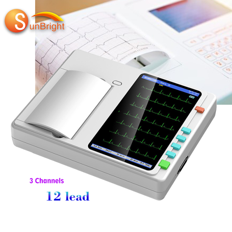 عالية الجودة الرقمية الكاملة المحمولة الطبية اللاسلكية 12 قناة جهاز مراقبة كابل ECG EKG