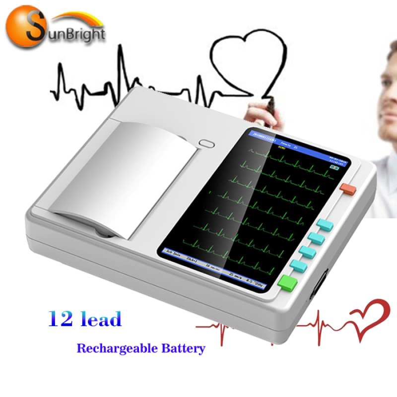 EKG-Geräte zu verkaufen Bestes Design SunBright tragbares 3-Kanal-EKG-Gerät Touchscreen-EKG-Gerät