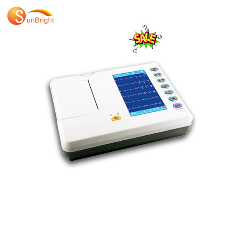 High quality well perfamnce touch screen 6 channel 12 lead software medical ecg machine